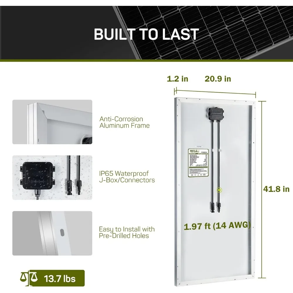 Starter 400W 30PWM Controller 4 Pieces monocrystalline Silicon Glass Set