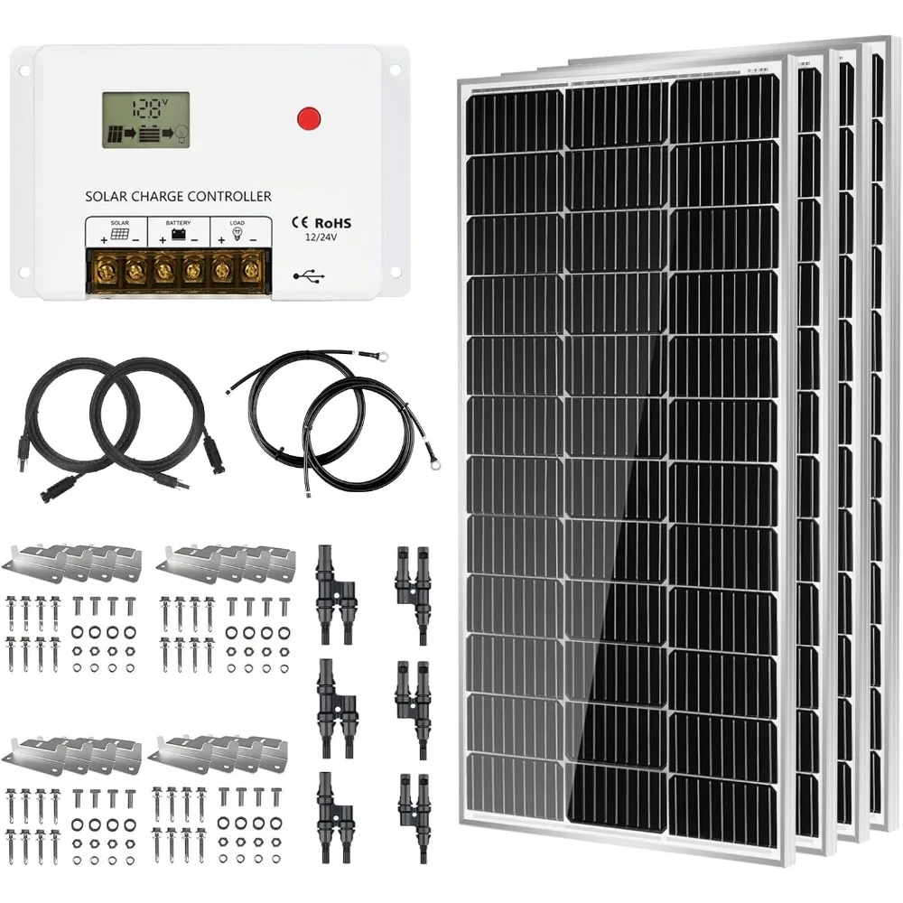 Starter 400W 30PWM Controller 4 Pieces monocrystalline Silicon Glass Set