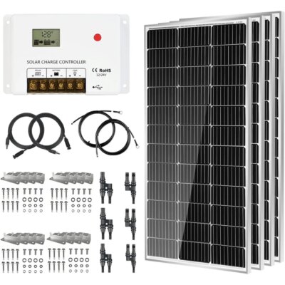 Starter 400W 30PWM Controller 4 Pieces monocrystalline Silicon Glass Set