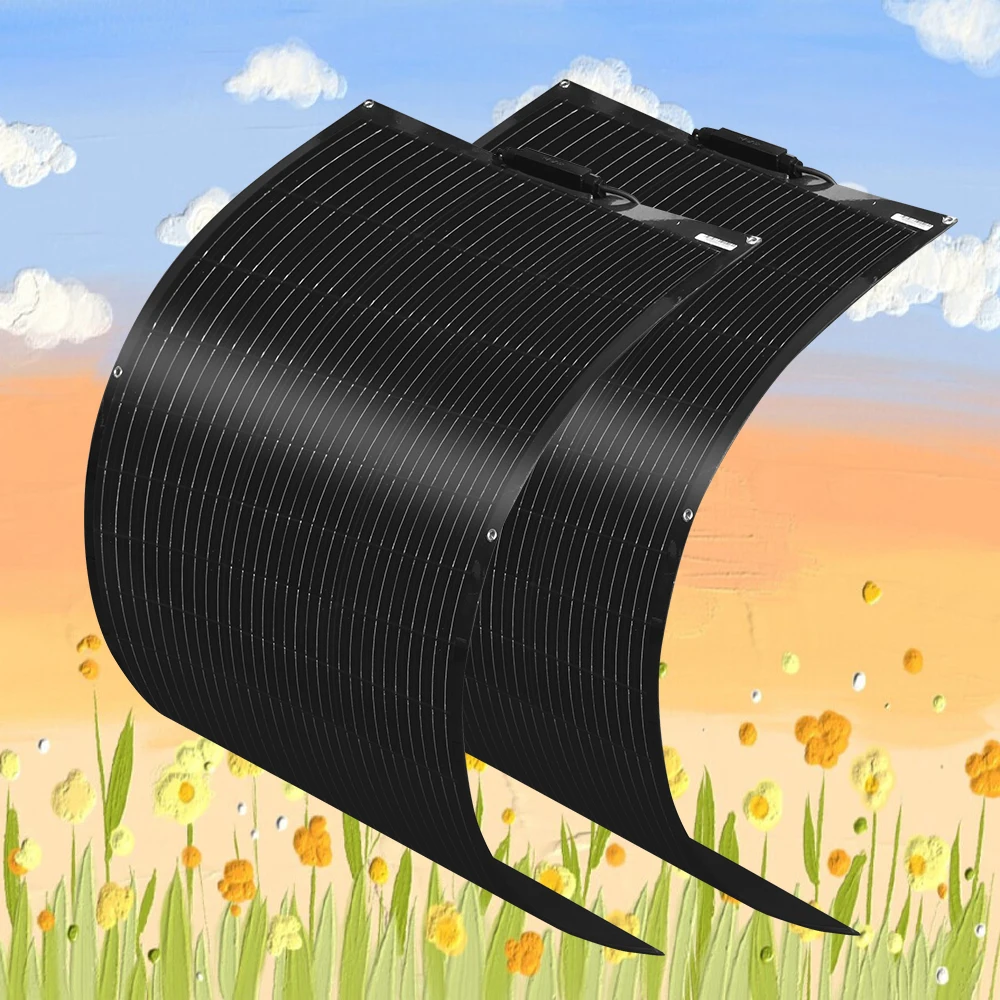 solar panels 100W - 1000W 12v solar panel complete kit 12 volt battery charger Motorhome Camping flexible solar plate cell solar panels 100W - 1000W 12v solar panel complete kit 12 volt battery charger Motorhome Camping flexible solar plate cell