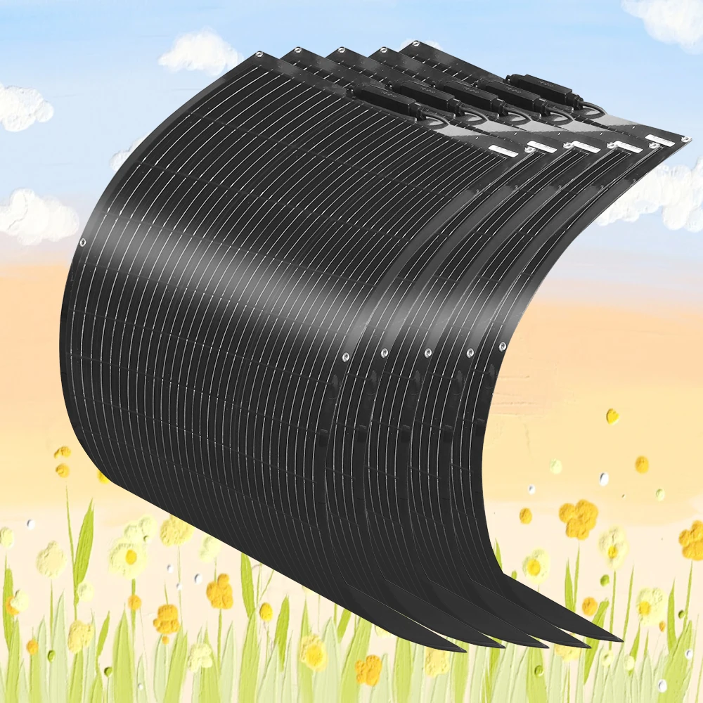 solar panels 100W - 1000W 12v solar panel complete kit 12 volt battery charger Motorhome Camping flexible solar plate cell solar panels 100W - 1000W 12v solar panel complete kit 12 volt battery charger Motorhome Camping flexible solar plate cell