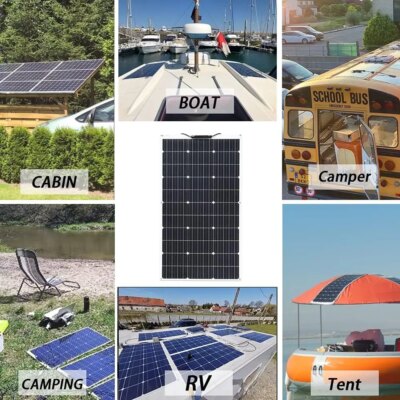 100 watt solar panel Flexible 2Pcs 4Pcs 10Pcs Monocrystalline Cell 1000W 600W 400W 200W 120W Solarpanel for 12V 24 Volt Battery - Image 6