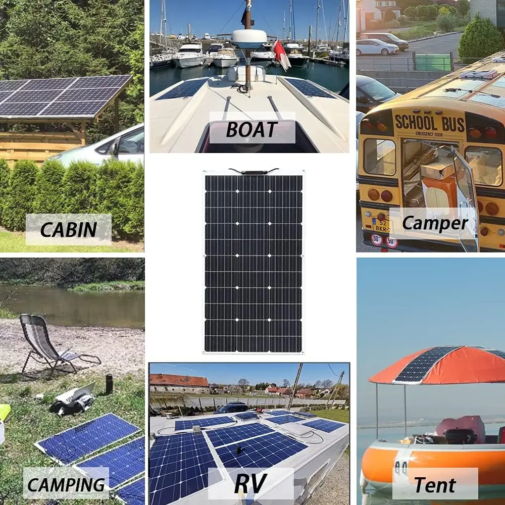 100 watt solar panel Flexible 2Pcs 4Pcs 10Pcs Monocrystalline Cell 1000W 600W 400W 200W 120W Solarpanel for 12V 24 Volt Battery 100 watt solar panel Flexible 2Pcs 4Pcs 10Pcs Monocrystalline Cell 1000W 600W 400W 200W 120W Solarpanel for 12V 24 Volt Battery