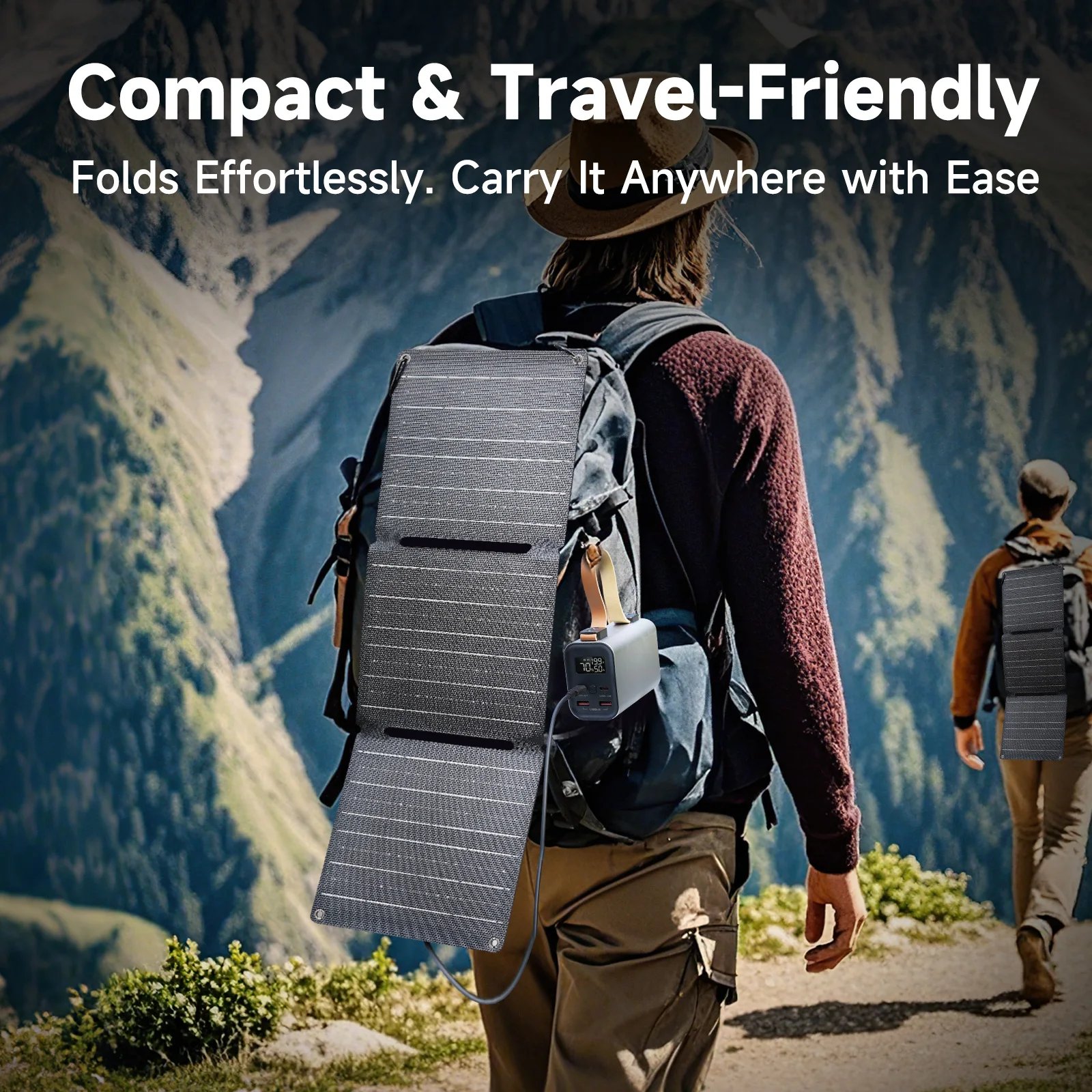 ALLPOWERS Power Bank PB 100W Fast Charging Powerbank with 21W Solar Panel Portable Battery Charger For Laptop Phone Camping