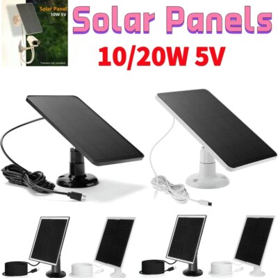 10/20W Solar Cells Charger 5V Micro USB Charging Portable Monocrystalline Solar Panels IPX6 Waterproof For Small Home Light