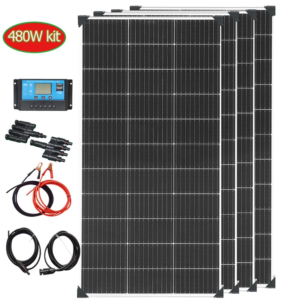 12V 480W solar kit
