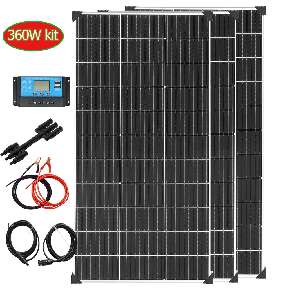 12V 360W solar kit