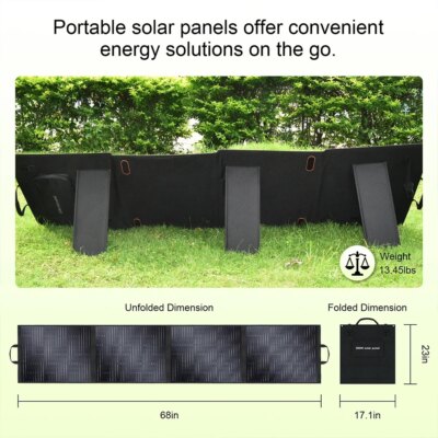 TALLPOWER ETFE 200W 18V Solar Panels IP65 Waterproof Mobile Solar Charger for Power Supply, Laptop, Solar Generator, Fishing - Image 5