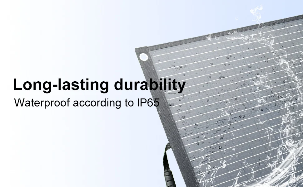 TALLPOWER ETFE 200W 18V Solar Panels IP65 Waterproof Mobile Solar Charger for Power Supply, Laptop, Solar Generator, Fishing