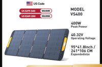 VTOMAN VS400W Foldable Solar Panels Cell 40.32V Portable Solar Charging Panel Complete Kit for Outdoor Tourism Power Station