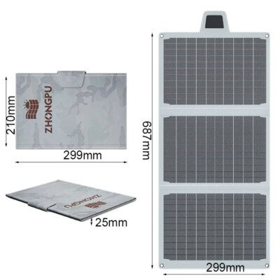 Foldable Solar Panel 1200W  Lightweight & Portable for Outdoor Emergency Power USB Output Compatible with Camping/Fishing/RV - Image 5