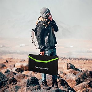ALLPOWERS Solar Mobile Charger 18V 140W Foldable Solar Panel with  DC, and USB Output Suit For Laptops, Power Station Camping