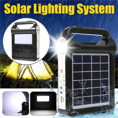1PC portable 6V rechargeable, solar panel energy storage and generation system, USB charger with LED lighting, solar system kit - Image 6
