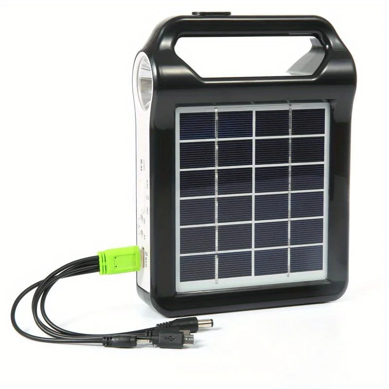 1PC portable 6V rechargeable, solar panel energy storage and generation system, USB charger with LED lighting, solar system kit 1PC portable 6V rechargeable, solar panel energy storage and generation system, USB charger with LED lighting, solar system kit