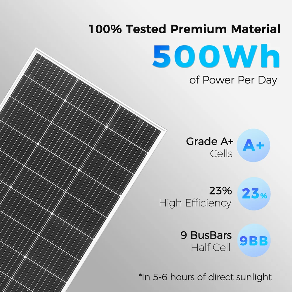 BOGUANG 240W rigid Solar panels or 240 Watts 12V / 24V high efficiency solar panel kit 20A monocrystalline solar panel charging controller for RV, motorhome, camping equipment, off-grid photovoltaic system