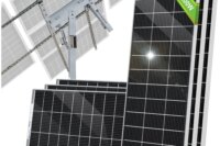 1200W Solar Tracker System: 6pcs Bifacial 195W Monocrystalline Solar Panels, Dual-Axis Solar Tracking Kit with Tracker