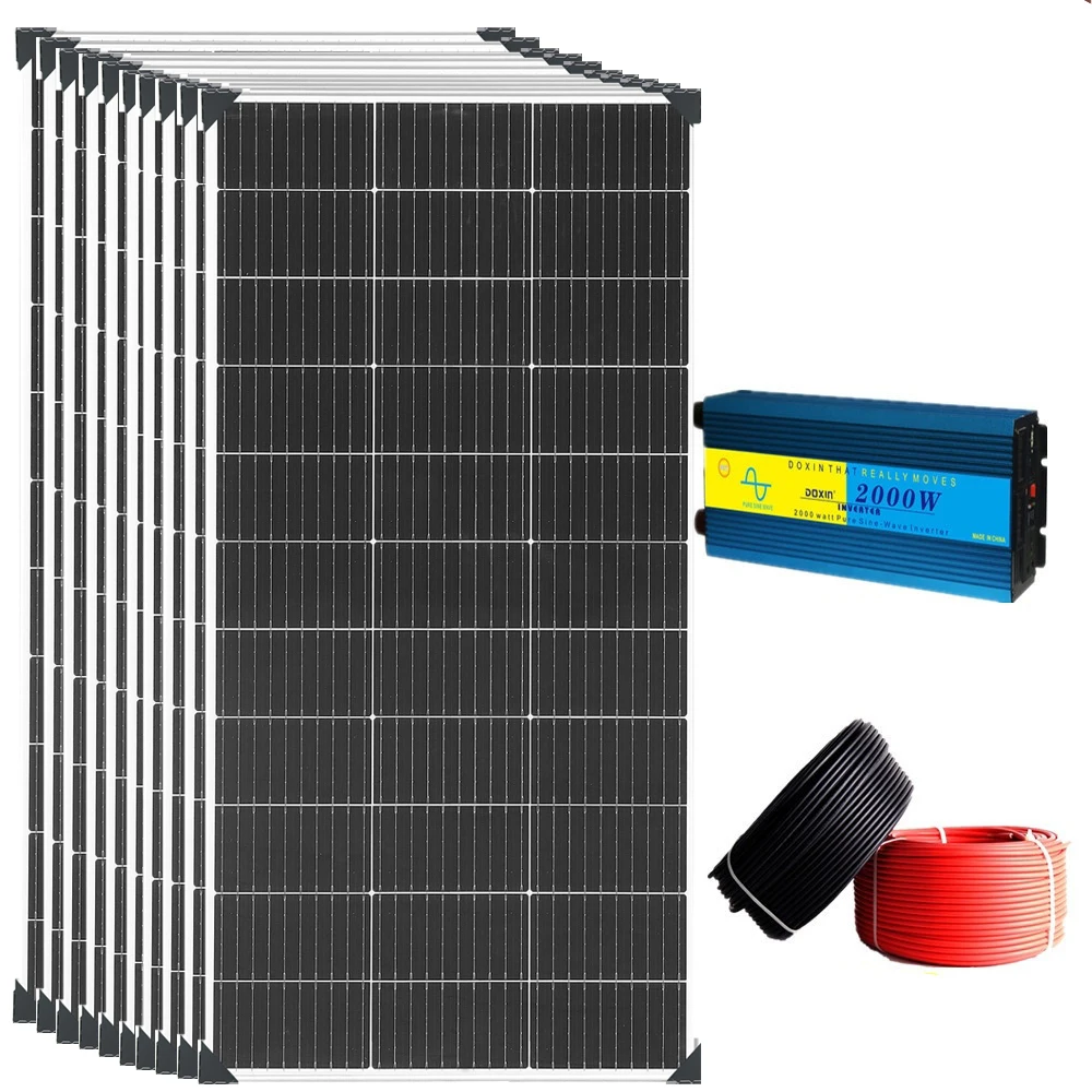Only 1200W solar panel lightweight kit or 10 pieces 120W solar panel + inverter 110V / 220V +cable solar panel kit Off-grid Only 1200W solar panel lightweight kit or 10 pieces 120W solar panel + inverter 110V / 220V +cable solar panel kit Off-grid