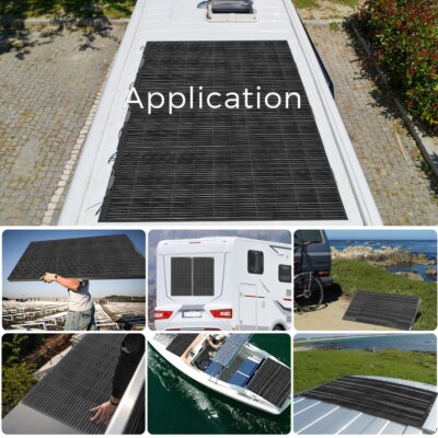 1000W Flexible Solar Panel 10 * 100W 24V/12V Monocrystalline Bendable -Semi-Flexible Solar Panels Charger Off-Grid for RV Boat - Image 6