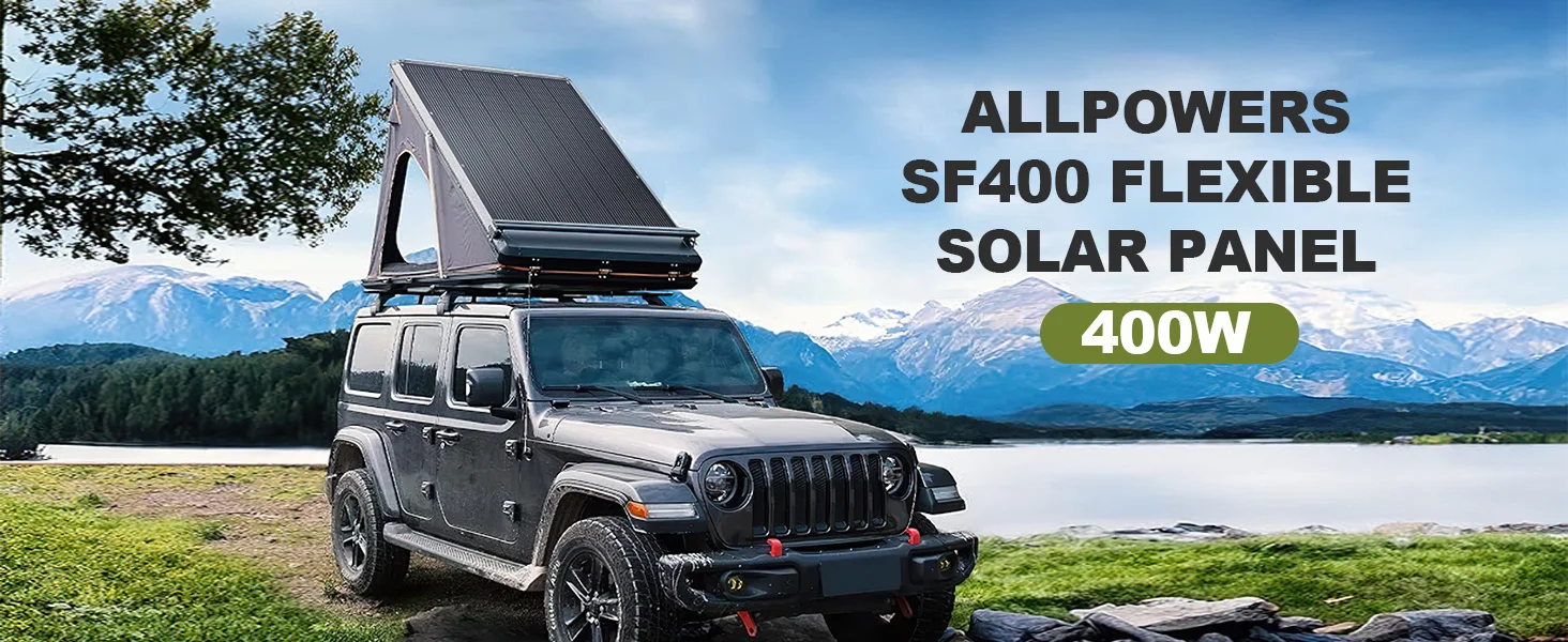 ALLPOWERS Flexible Solar Panel 400W ETFE Monocrystalline Solar Module 63V IP68 Solar Panel for Motorhome Roofs Camping Boats RV ALLPOWERS Flexible Solar Panel 400W ETFE Monocrystalline Solar Module 63V IP68 Solar Panel for Motorhome Roofs Camping Boats RV