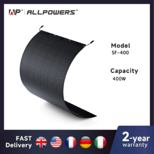 ALLPOWERS Flexible Solar Panel 400W ETFE Monocrystalline Solar Module 63V IP68 Solar Panel for Motorhome Roofs Camping Boats RV