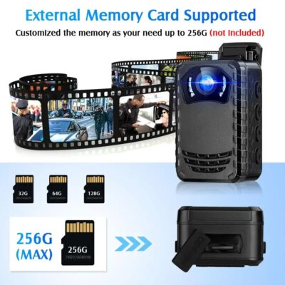BOBLOV N9 Body camera IR Night Vision Body Mounted Camera DVR Video Recording Police camera Bodycam - Image 3
