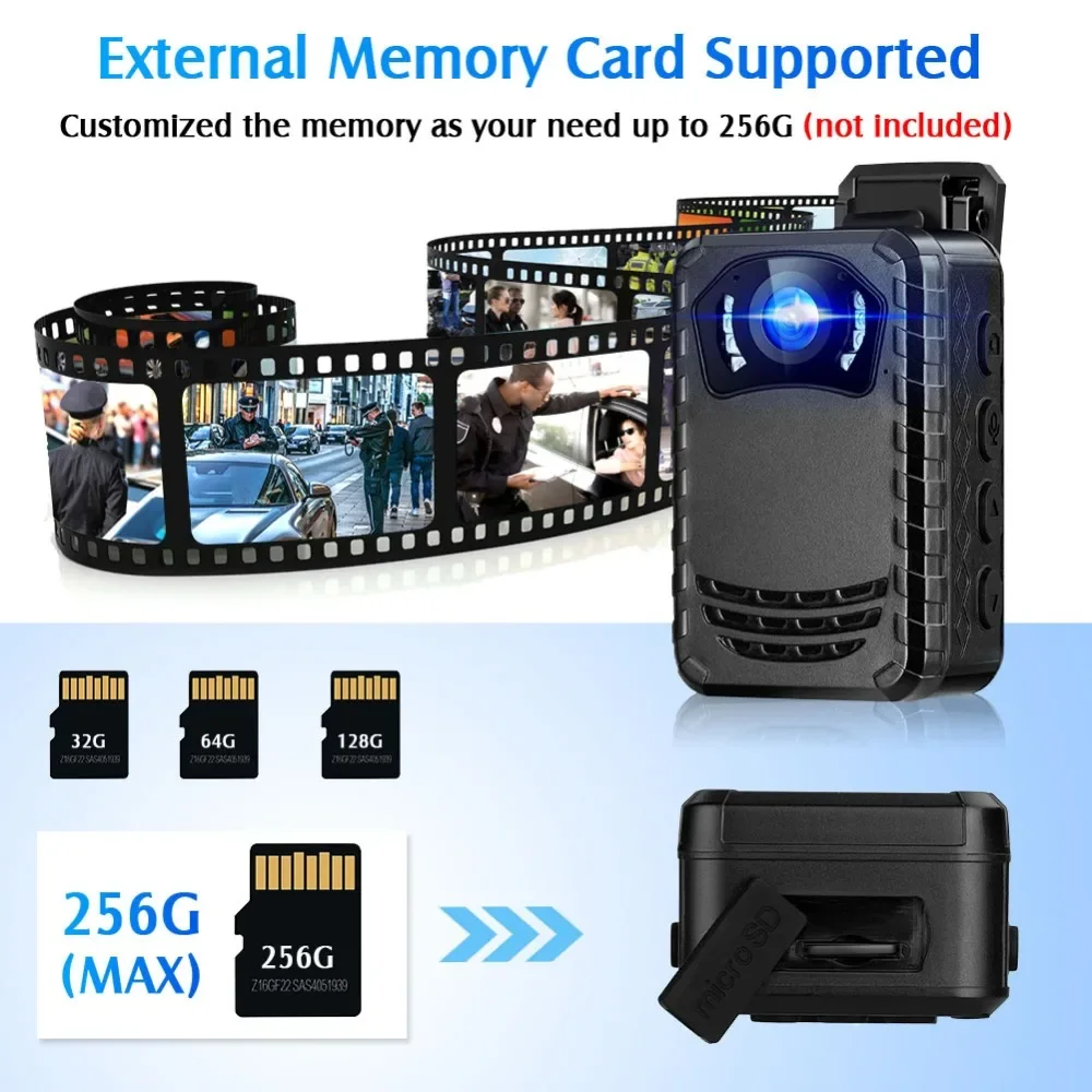 BOBLOV N9 Body camera IR Night Vision Body Mounted Camera DVR Video Recording Police camera Bodycam