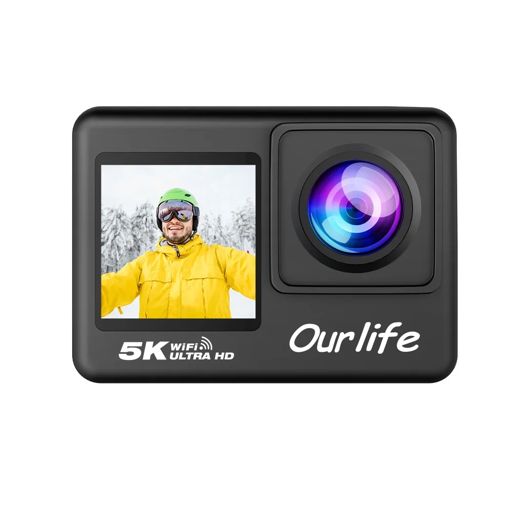 Action Camera 5K 4K60FPS EIS Wi-Fi Dual Screen 170D 2.0 Inch Touch Screen 30M Waterproof Sport Camera With Remote Control Action Camera 5K 4K60FPS EIS Wi-Fi Dual Screen 170D 2.0 Inch Touch Screen 30M Waterproof Sport Camera With Remote Control