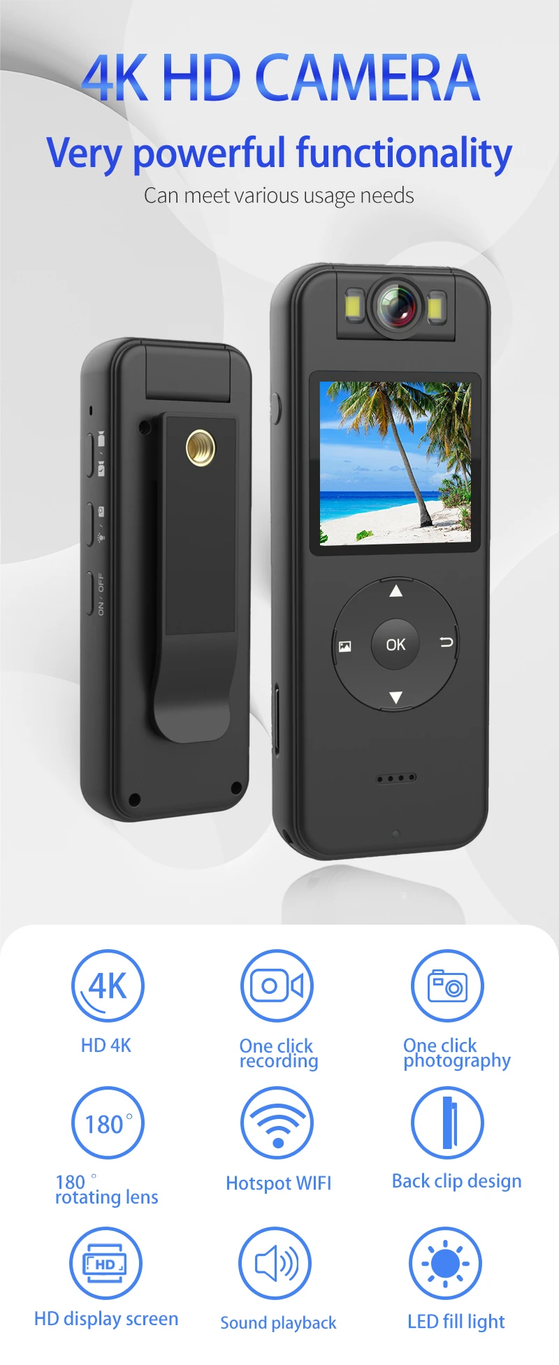 Ultra HD 4K Mini Camera WiFi Portable Small Digital Video Recorder Police BodyCam Infrared Night Vision Miniature Camcorder