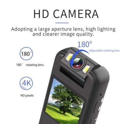 Ultra HD 4K Mini Camera WiFi Portable Small Digital Video Recorder Police BodyCam Infrared Night Vision Miniature Camcorder - Image 4