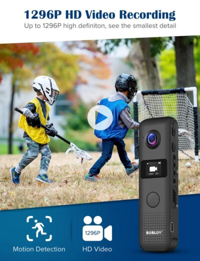 BOBLOV C18 Mini Camera WIFI Motion Detect 64GB/128GB HD 1296P Professional BodyCam Micro Magnet Camcorder Loop Recording DVR Cam - Image 2