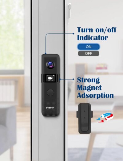 BOBLOV C18 Mini Camera WIFI Motion Detect 64GB/128GB HD 1296P Professional BodyCam Micro Magnet Camcorder Loop Recording DVR Cam - Image 4