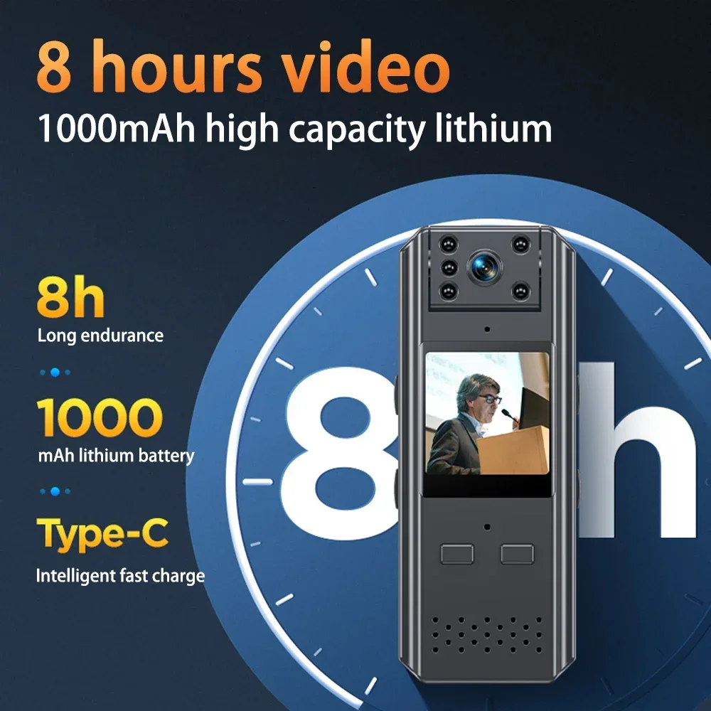 WIFI Mini Camera 4K HD Image Quality Chest Body Mounted Video Recorder Police IR Night Vision Anti-shake Sport Micro Camcorder
