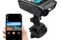 3 in 1 Multifunction Sport DV Dash Cam with Light Horn 4K Bike Helmet Action Camera HD Screen Motorcycle Bicycle Cycling Camera
