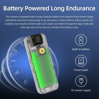 PEGATAH Ultra HD 4K Mini Camera 4G Portable Digital Video Recorder Police BodyCam Infrared Night Vision Miniature Camcorder - Image 5