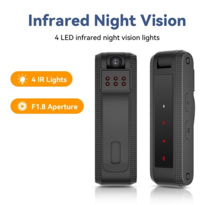 Null HD1080P Mini Camera Portable Small Digital Video Recorder Police BodyCam Infrared Night Vision Video Surveillance Camcorder - Image 3