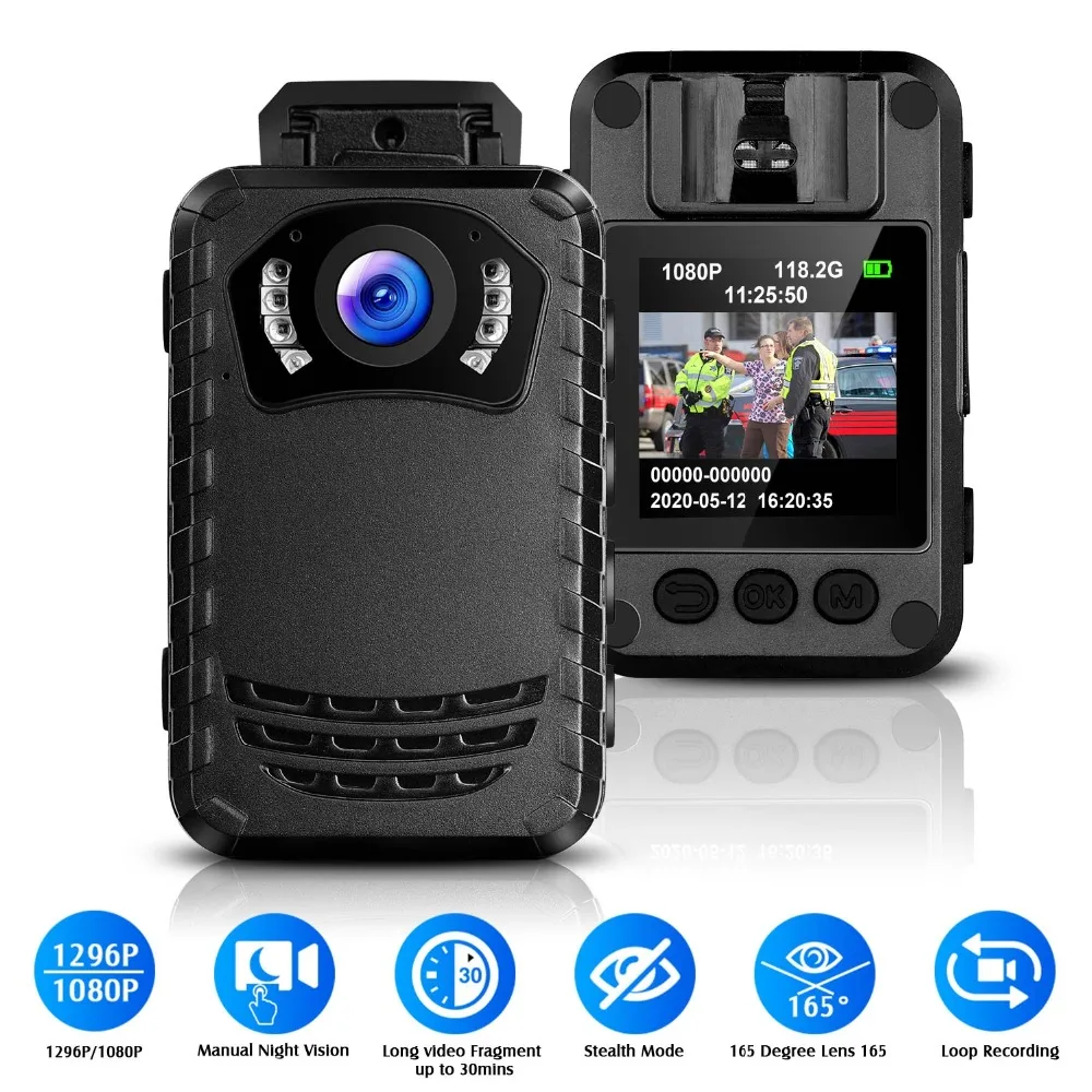 BOBLOV N9 Body camera IR Night Vision Body Mounted Camera DVR Video Recording Mini camera Bodycam Audio Camcorders Magnet Mount