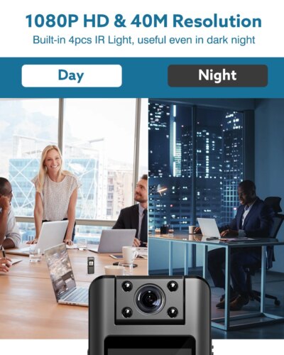 Boblov A22 1080P HD Infrared Night Vision Mini Camera with LED Screen Small Camcorder 180° Angel Bodycam Police Cam Bike Camera - Image 2
