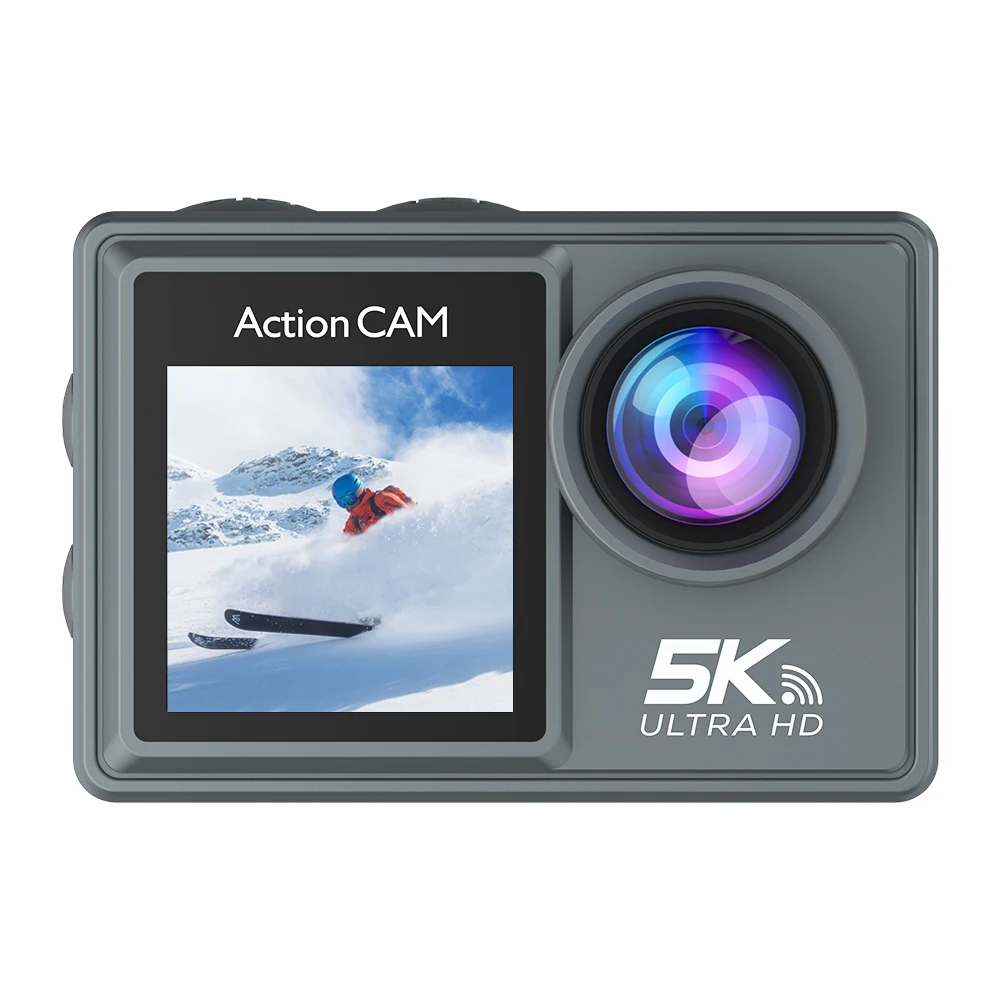 5K 4K60FPS Action Camera Dual IPS Touch LCD DVR EIS 170° 30M Waterproof 5X Zoom Sport Camera With Wireless Mic&Remote Control 5K 4K60FPS Action Camera Dual IPS Touch LCD DVR EIS 170° 30M Waterproof 5X Zoom Sport Camera With Wireless Mic&Remote Control