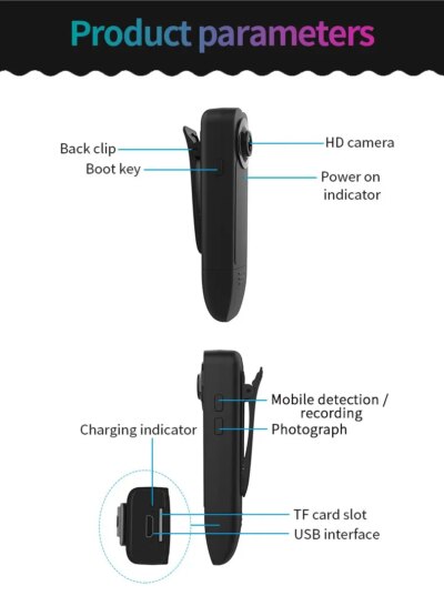 Pen Small HD 1080P Mini Camera Clip Digtal Bodycam Video Recorder Night Vision Motion Detect PC Webcam Camcorder Micro Body Cam - Image 5