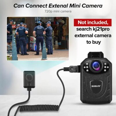 BOBLOV KJ21 Pro Body Cam 2.4G Remote Control Touch Screen HD1296P KJ21 Updated Body Camera Mini Camera Extra Lens BodyCam - Image 5