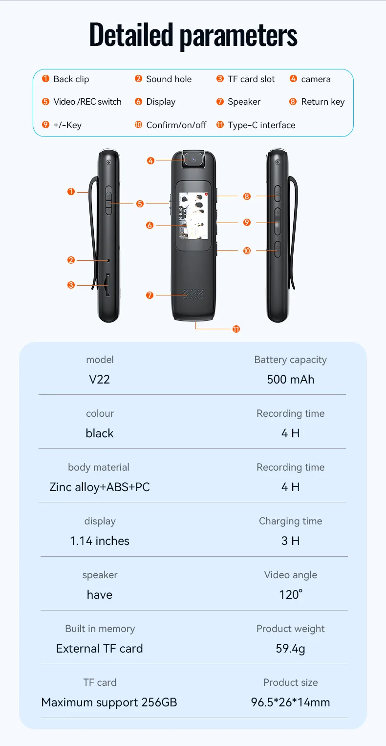 Ultra Sports Mini Camera Portable Digital Video Recorder Police BodyCam Infrared Night Vision Sports DV Riding Camcorder 카메라