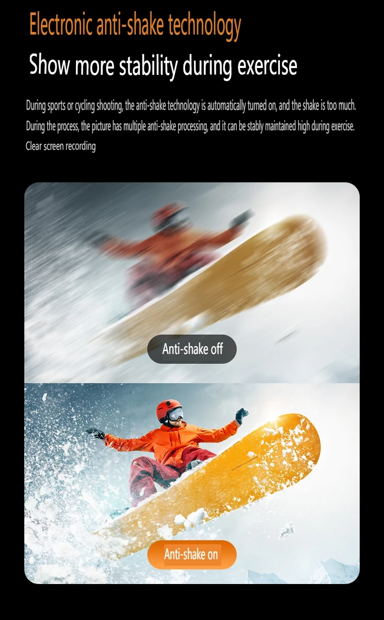 4K WiFi Action Camera，360 Degree Panoramic Thumb Sport Camera，Motorcycle Riding Stabilization Bodycam Wearable Video Camera