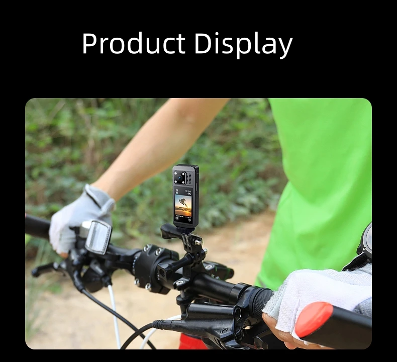 4K WiFi Action Camera，360 Degree Panoramic Thumb Sport Camera，Motorcycle Riding Stabilization Bodycam Wearable Video Camera