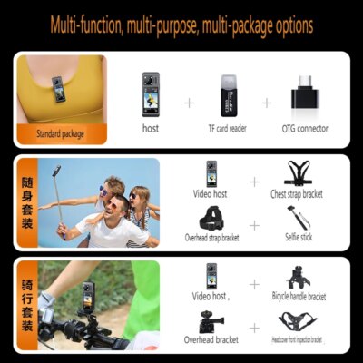 4K WiFi Action Camera，360 Degree Panoramic Thumb Sport Camera，Motorcycle Riding Stabilization Bodycam Wearable Video Camera - Image 4