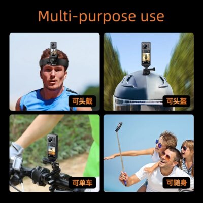 4K WiFi Action Camera，360 Degree Panoramic Thumb Sport Camera，Motorcycle Riding Stabilization Bodycam Wearable Video Camera - Image 6