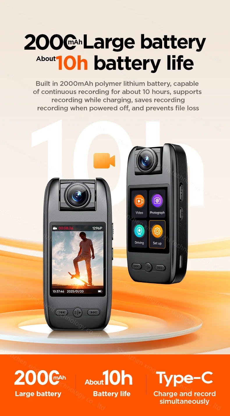 Ultra 1080P HD Mini Camera Portable Digital Video Recorder Police BodyCam Infrared Night Vision Small Sports DV Riding Camcorder