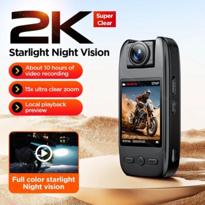 Ultra 1080P HD Mini Camera Portable Digital Video Recorder Police BodyCam Infrared Night Vision Small Sports DV Riding Camcorder - Image 3