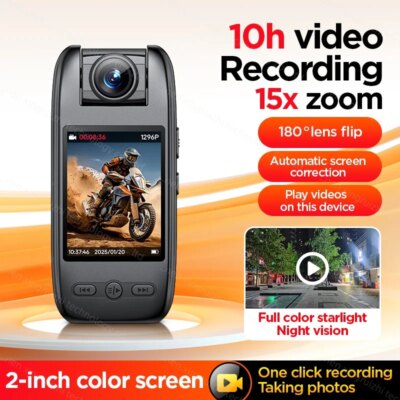 Ultra 1080P HD Mini Camera Portable Digital Video Recorder Police BodyCam Infrared Night Vision Small Sports DV Riding Camcorder - Image 4