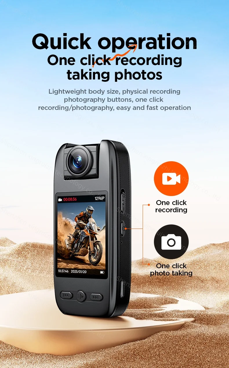 Ultra 1080P HD Mini Camera Portable Digital Video Recorder Police BodyCam Infrared Night Vision Small Sports DV Riding Camcorder