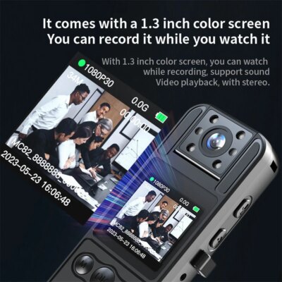 NEW 1080P HD Mini Camera Portable Digital Video Recorder BodyCam 180 Rotating Infrared Night Vision Police Cam Small Camcorder - Image 4